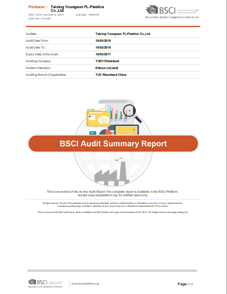 BSCI of Youngsun